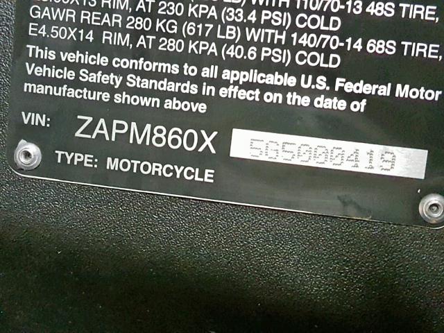 ZAPM860X5G5000419 - 2016 PIAGGIO MP3 500 SP SILVER photo 10