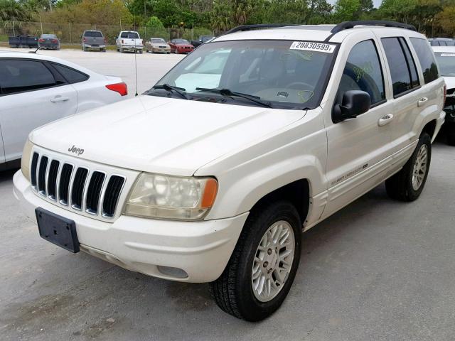 1J4GX58N52C135347 - 2002 JEEP GRAND CHER WHITE photo 2