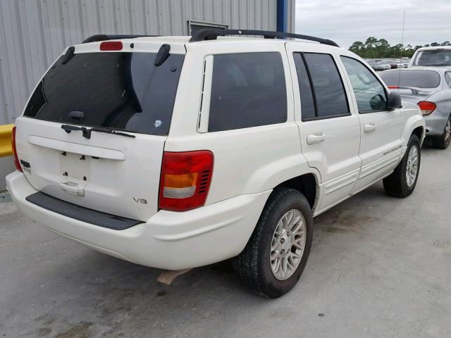 1J4GX58N52C135347 - 2002 JEEP GRAND CHER WHITE photo 4