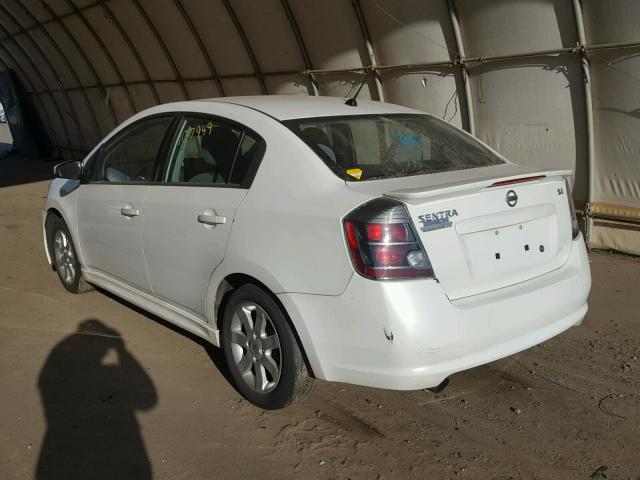 3N1AB6AP3AL703791 - 2010 NISSAN SENTRA 2.0 WHITE photo 3