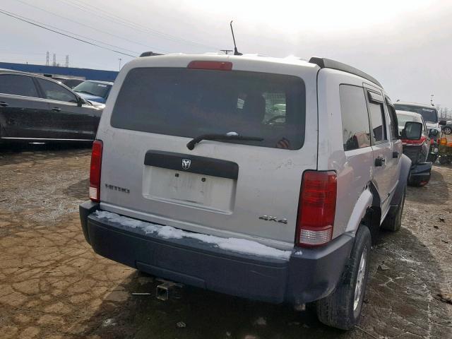 1D8GU28K88W189933 - 2008 DODGE NITRO SXT SILVER photo 4