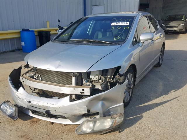 2HGFA1F9XAH555510 - 2010 HONDA CIVIC EXL SILVER photo 2