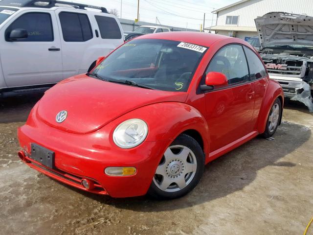 3VWBB61C1WM050021 - 1998 VOLKSWAGEN NEW BEETLE RED photo 2