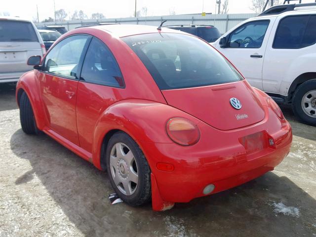 3VWBB61C1WM050021 - 1998 VOLKSWAGEN NEW BEETLE RED photo 3