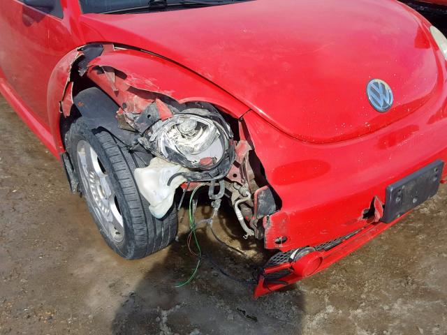 3VWBB61C1WM050021 - 1998 VOLKSWAGEN NEW BEETLE RED photo 9