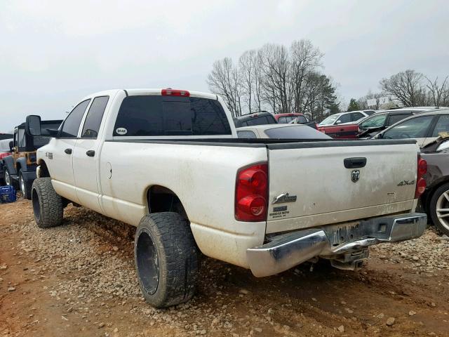 3D7KS28A48G155711 - 2008 DODGE RAM 2500 S WHITE photo 3