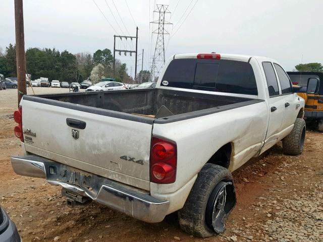 3D7KS28A48G155711 - 2008 DODGE RAM 2500 S WHITE photo 4