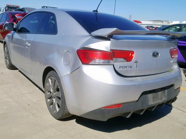 KNAFW6A34D5746154 - 2013 KIA FORTE SX SILVER photo 3