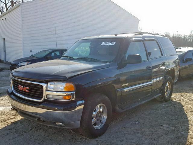 1GKEK13Z62J264714 - 2002 GMC YUKON BLACK photo 2