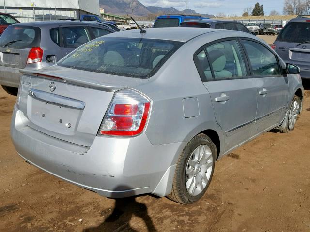 3N1AB6AP6CL725299 - 2012 NISSAN SENTRA 2.0 SILVER photo 4