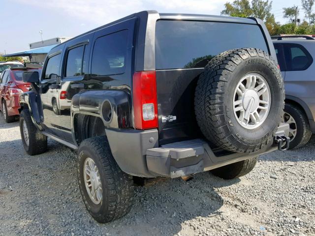 5GTEN13E098140741 - 2009 HUMMER H3 BLACK photo 3