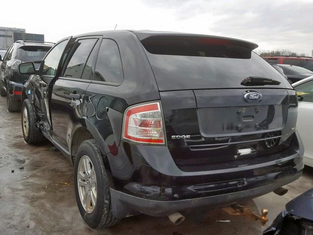 2FMDK46C88BA03285 - 2008 FORD EDGE SE BLACK photo 3