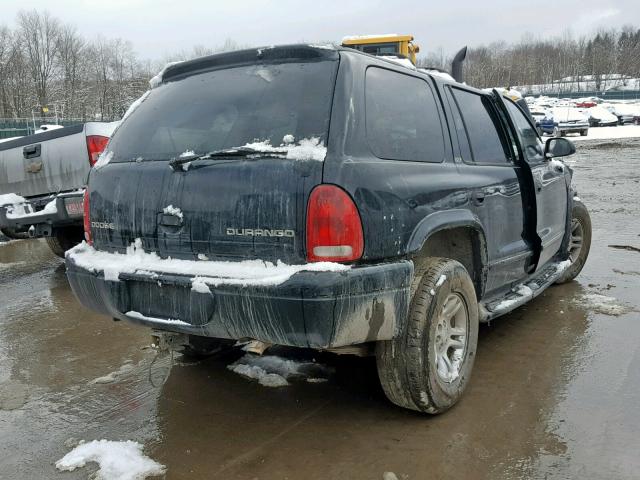 1B4HS48N92F121434 - 2002 DODGE DURANGO SL BLACK photo 4