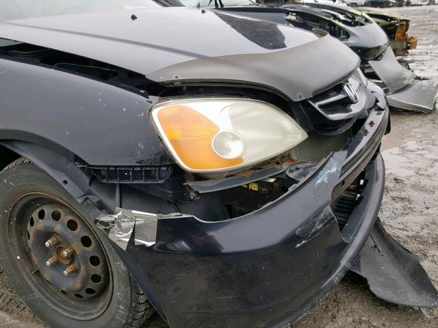 1HGEM22123L815168 - 2003 HONDA CIVIC DX BLACK photo 9