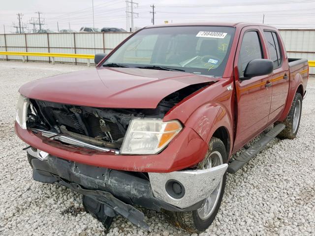 1N6AD07U88C450746 - 2008 NISSAN FRONTIER C BURGUNDY photo 2