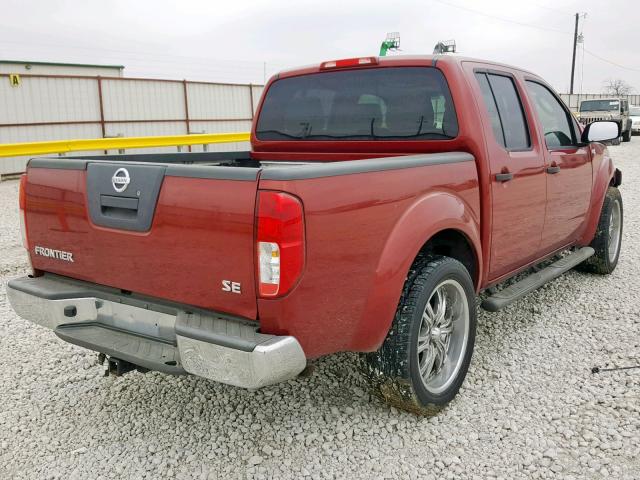 1N6AD07U88C450746 - 2008 NISSAN FRONTIER C BURGUNDY photo 4