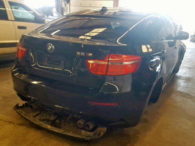 5YMGZ0C52CLK14557 - 2012 BMW X6 M BLACK photo 4