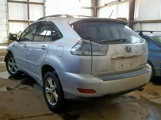 JTJHW31U682867484 - 2008 LEXUS RX 400H SILVER photo 3