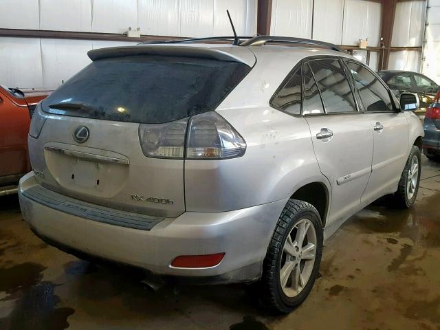 JTJHW31U682867484 - 2008 LEXUS RX 400H SILVER photo 4