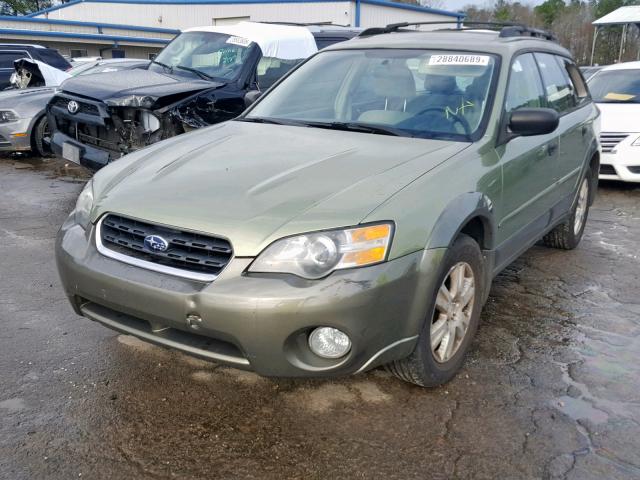 4S4BP61C857372051 - 2005 SUBARU LEGACY OUT GREEN photo 2