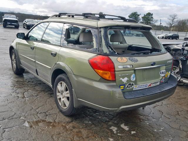 4S4BP61C857372051 - 2005 SUBARU LEGACY OUT GREEN photo 3