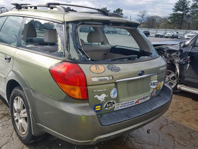 4S4BP61C857372051 - 2005 SUBARU LEGACY OUT GREEN photo 9