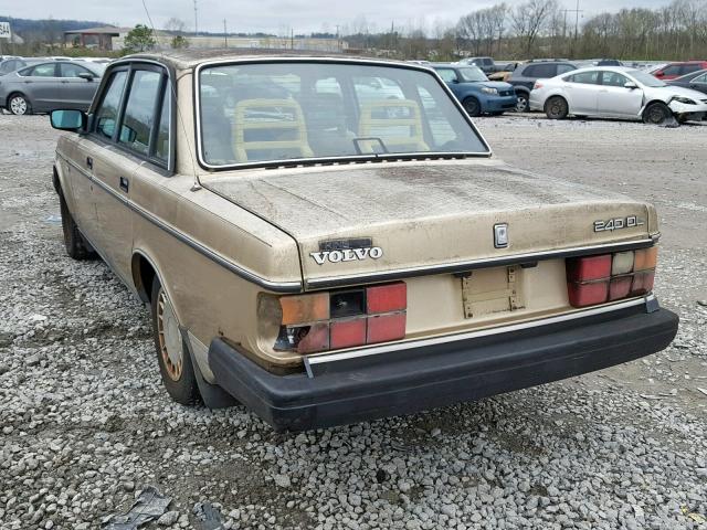 YV1AX8840K1352332 - 1989 VOLVO 244 DL GOLD photo 3