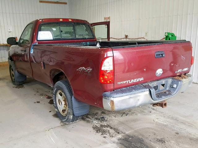 5TBKT42195S457738 - 2005 TOYOTA TUNDRA MAROON photo 3