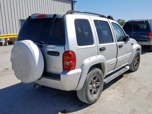 1J4GK38K12W366155 - 2002 JEEP LIBERTY RE SILVER photo 4