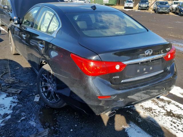 JN1BV7AR9EM705205 - 2014 INFINITI Q50 BASE BLACK photo 3