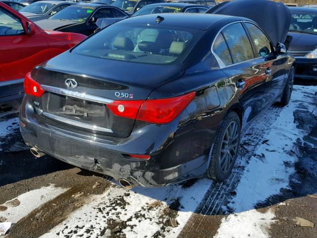 JN1BV7AR9EM705205 - 2014 INFINITI Q50 BASE BLACK photo 4