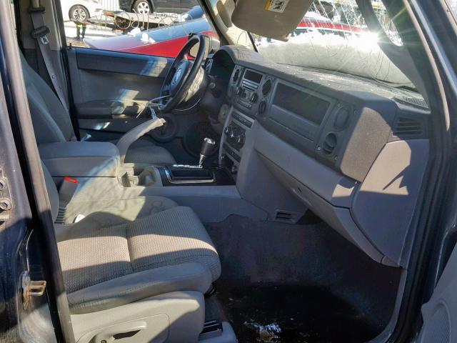 1J8HG48K57C658734 - 2007 JEEP COMMANDER GRAY photo 5
