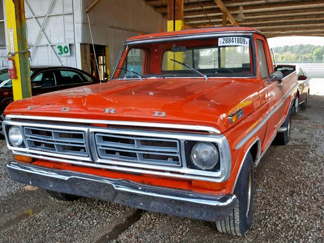 F10YLN00198 - 1972 FORD F-100 ORANGE photo 2