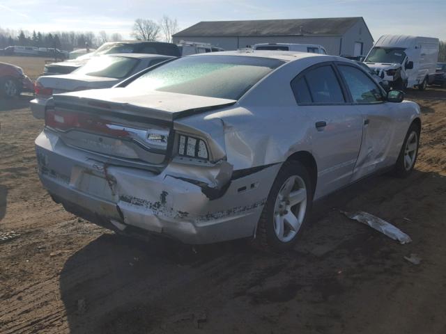 2C3CDXAT7EH190745 - 2014 DODGE CHARGER PO SILVER photo 4