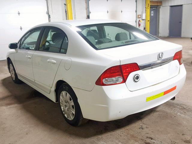 19XFA4F51AE000826 - 2010 HONDA CIVIC GX WHITE photo 3