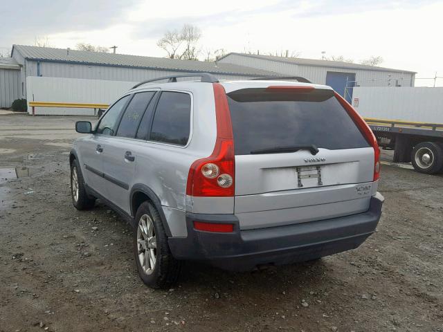 YV1CZ91H141040920 - 2004 VOLVO XC90 T6 SILVER photo 3