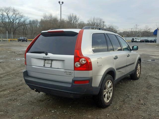 YV1CZ91H141040920 - 2004 VOLVO XC90 T6 SILVER photo 4