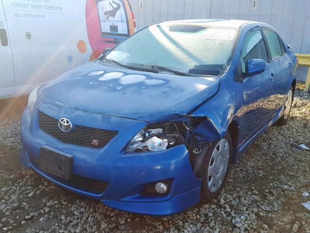 2T1BU4EE4AC366057 - 2010 TOYOTA COROLLA BA BLUE photo 2