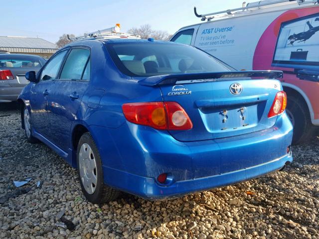 2T1BU4EE4AC366057 - 2010 TOYOTA COROLLA BA BLUE photo 3