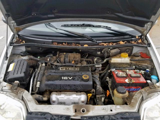 KL1TD66667B761542 - 2007 CHEVROLET AVEO BASE Күміс фото 7