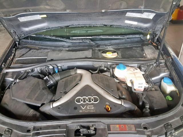 WAULD64B74N001152 - 2004 AUDI A6 2.7T QU GRAY photo 7