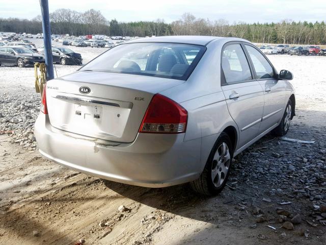 KNAFE222195644061 - 2009 KIA SPECTRA EX SILVER photo 4