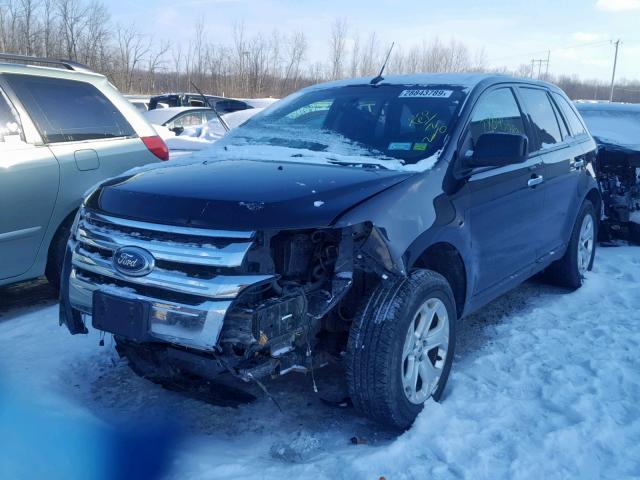 2FMDK4JC6BBA62334 - 2011 FORD EDGE SEL BLACK photo 2