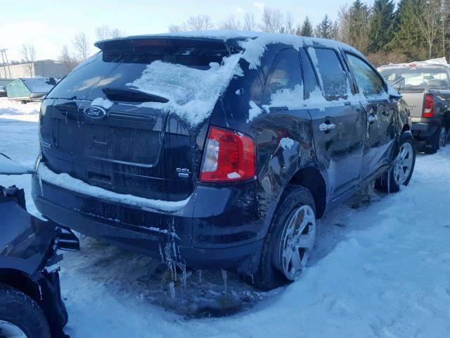 2FMDK4JC6BBA62334 - 2011 FORD EDGE SEL BLACK photo 4