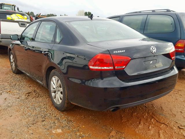 1VWAT7A31EC104352 - 2014 VOLKSWAGEN PASSAT S BLACK photo 3