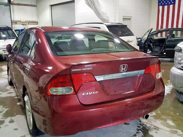 2HGFA1F68BH514641 - 2011 HONDA CIVIC LX-S RED photo 3