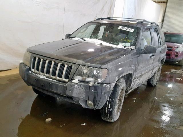 1J4GW48S34C432168 - 2004 JEEP GRAND CHER GRAY photo 2