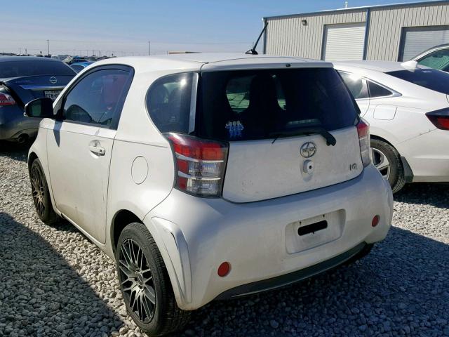 JTNJJXB08CJ015184 - 2012 TOYOTA SCION IQ WHITE photo 3