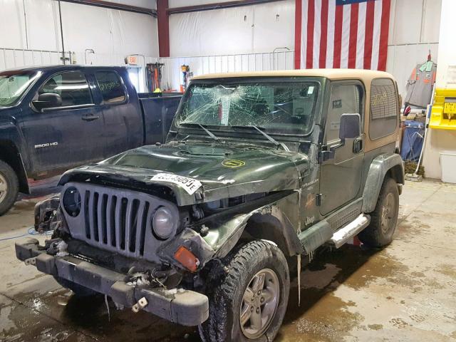 1J4FY49S6WP750964 - 1998 JEEP WRANGLER / GREEN photo 2