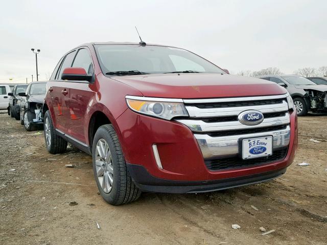 2FMDK4JC6DBE18588 - 2013 FORD EDGE SEL BURGUNDY photo 1